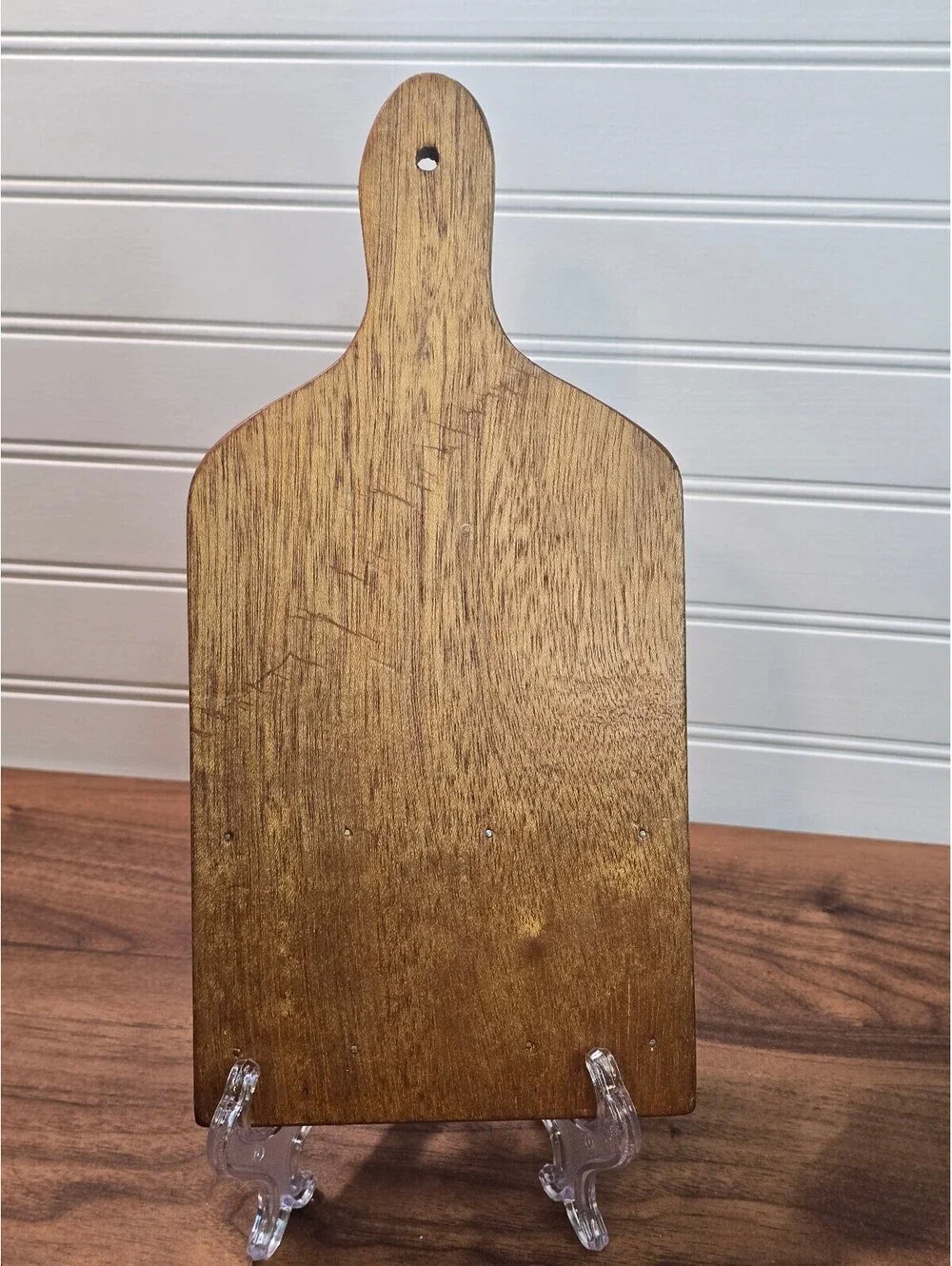 Vintage Wooden Cutting Board Key Rack Wall Mug Holder 10.5